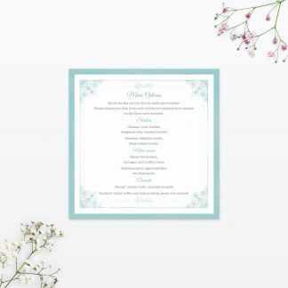Vintage Chic Invitation Menu - Wedding Stationery Vintage Chic Invitation Menu