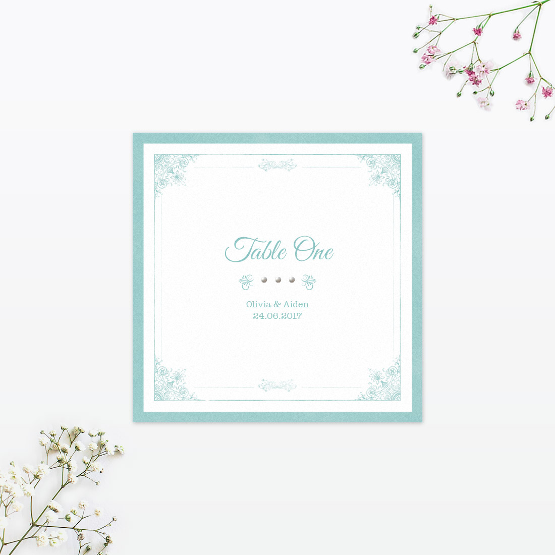Vintage Chic Table Number - Wedding Stationery Vintage Chic Table Number