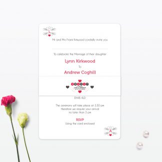 Las Vegas Day Wedding Invitation Belly Band