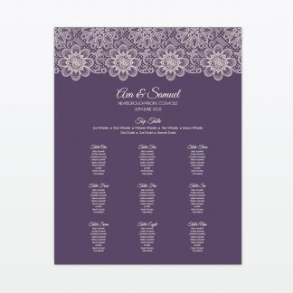 Floral Lace Table Plan