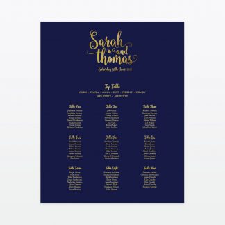 Glitz and Glamour Table Plan