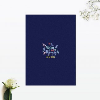 Flora and Fauna Invitation Menu - Wedding Stationery Flora and Fauna Invitation Menu