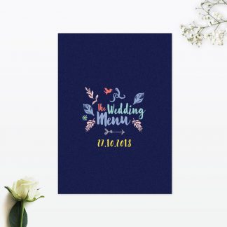 Flora and Fauna Table Menu - Wedding Stationery Flora and Fauna Table Menu