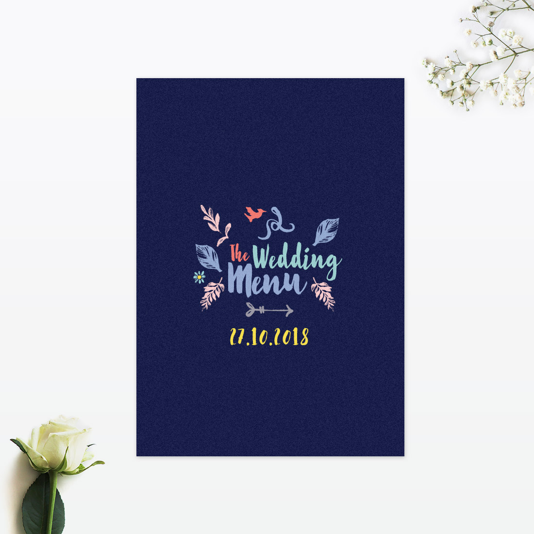 Flora and Fauna Table Menu - Wedding Stationery Flora and Fauna Table Menu