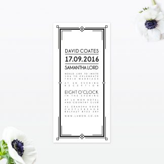 Art Deco Wedding Invitation - Wedding Stationery Art Deco Wedding Stationery