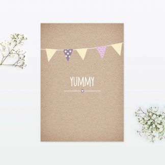 Country Bunting Invitation Menu