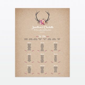 Country Rustic Table Plan