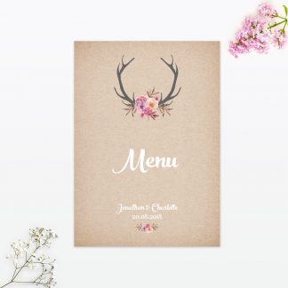 Country Rustic Table Menu