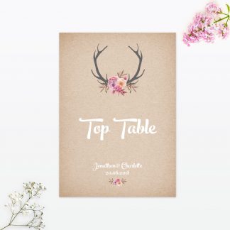 Country Rustic Table Numbers