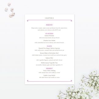 Fairytale Invitation Menu - Wedding Stationery Fairytale Invitation Menu