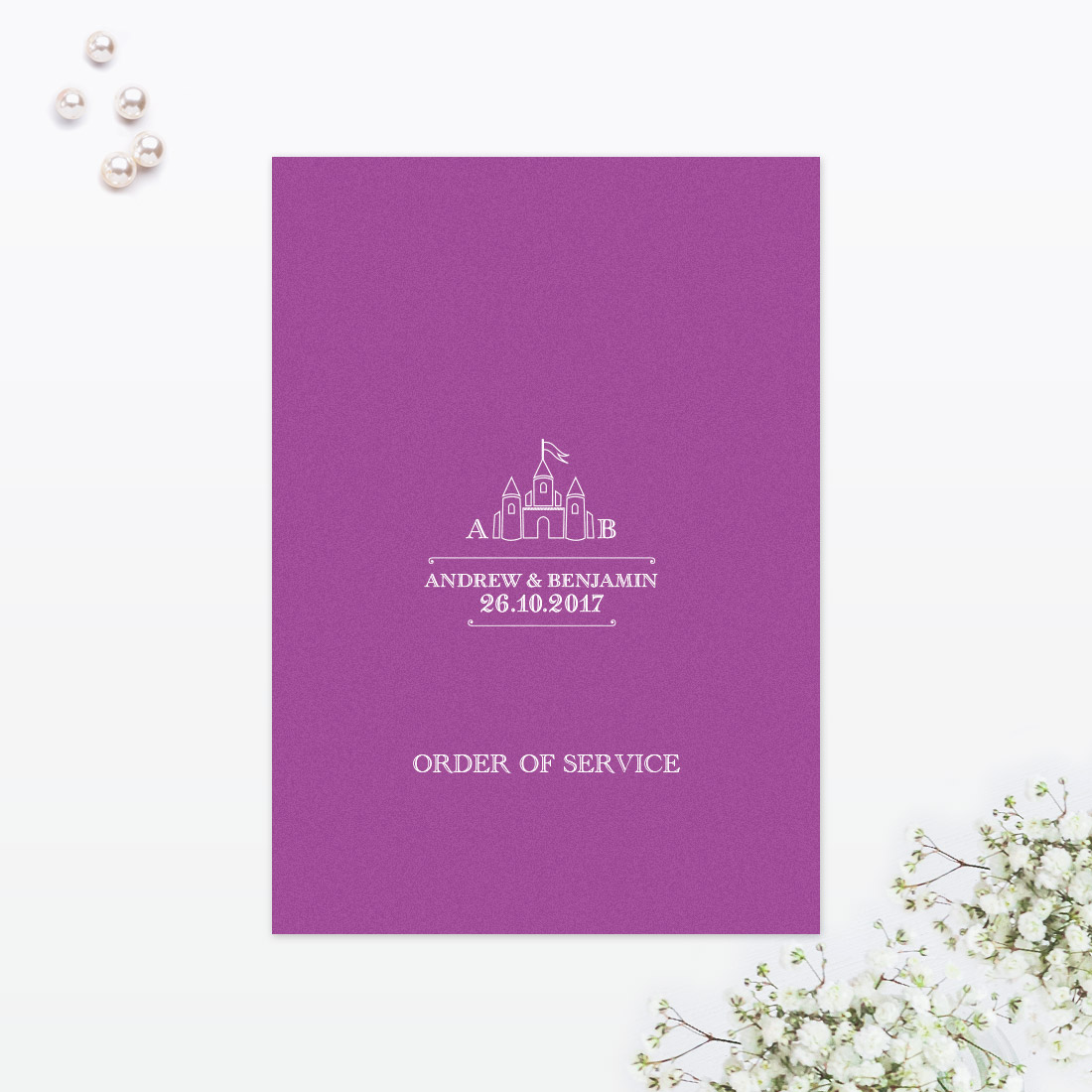 Fairytale Order of Service - Wedding Stationery Fairytale Order of Service
