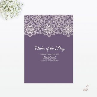Floral Lace Order of the Day