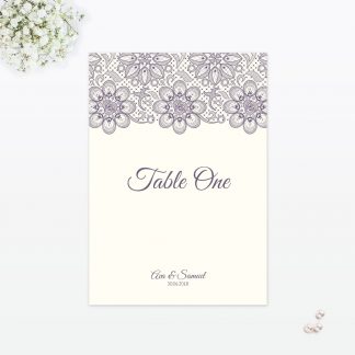 Floral Lace Table Number