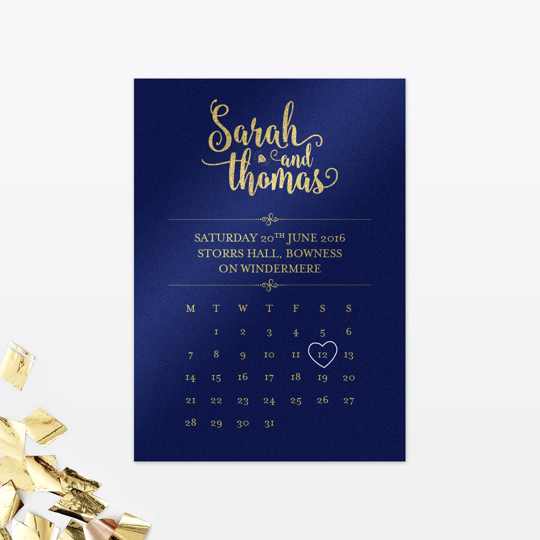 Glitz and Glamour Save the Date - Wedding Stationery Glitz and Glamour Save the Date