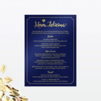 Glitz and Glamour Invitation Menu - Wedding Stationery glitz and glamour wedding invitation menu