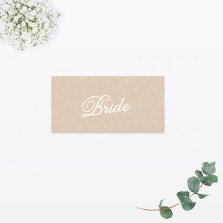Hearts & Bicycles Place Card - Wedding Stationery Hearts & Bicycles Place Card