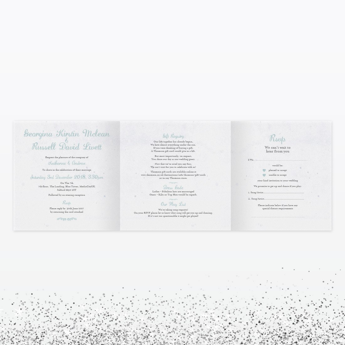 Hearts and Lanterns Wedding Invitation - Wedding Stationery Hearts and Lanterns Wedding Invitation - Image 4