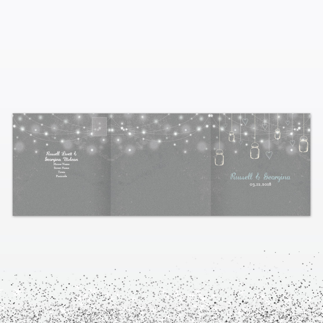 Hearts and Lanterns Wedding Invitation - Wedding Stationery Hearts and Lanterns Wedding Invitation - Image 3