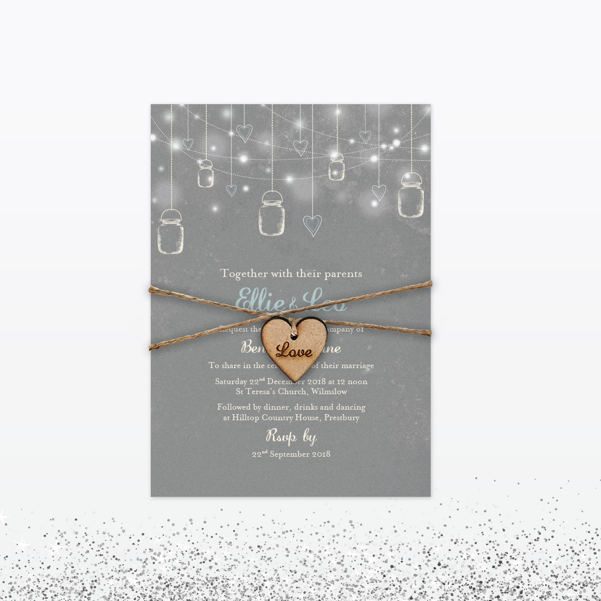 test 1 - Wedding Stationery Hearts & Lanterns Wedding Stationery