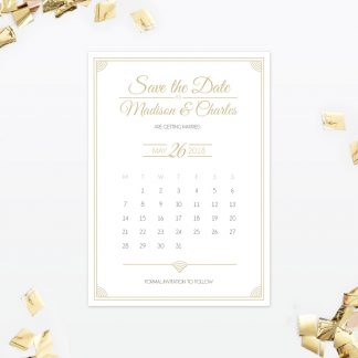 Hollywood Glamour Save the Date - Wedding Stationery Hollywood Glamour Save the Date