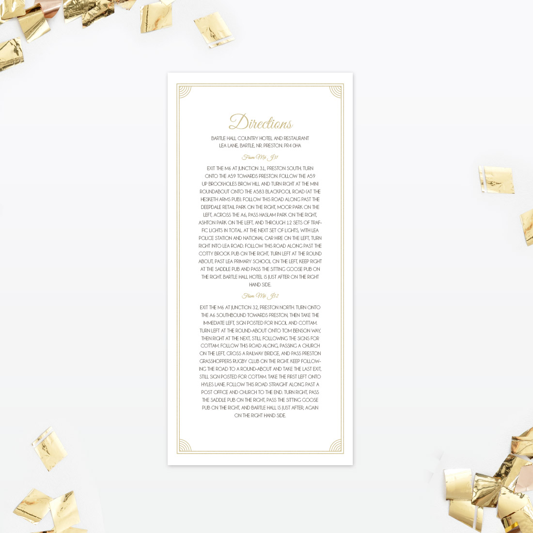 Hollywood Glamour Additional Information - Wedding Stationery Hollywood Glamour Additional Information