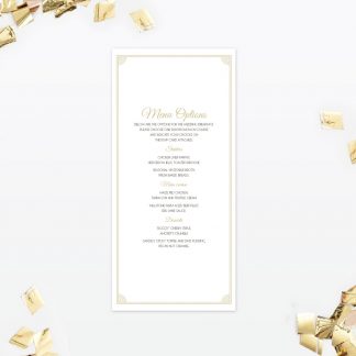 Hollywood Glamour Invitation Menu - Wedding Stationery Hollywood Glamour Invitation Menu