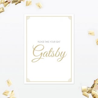 Hollywood Glamour Table Number - Wedding Stationery Hollywood Glamour Table Number