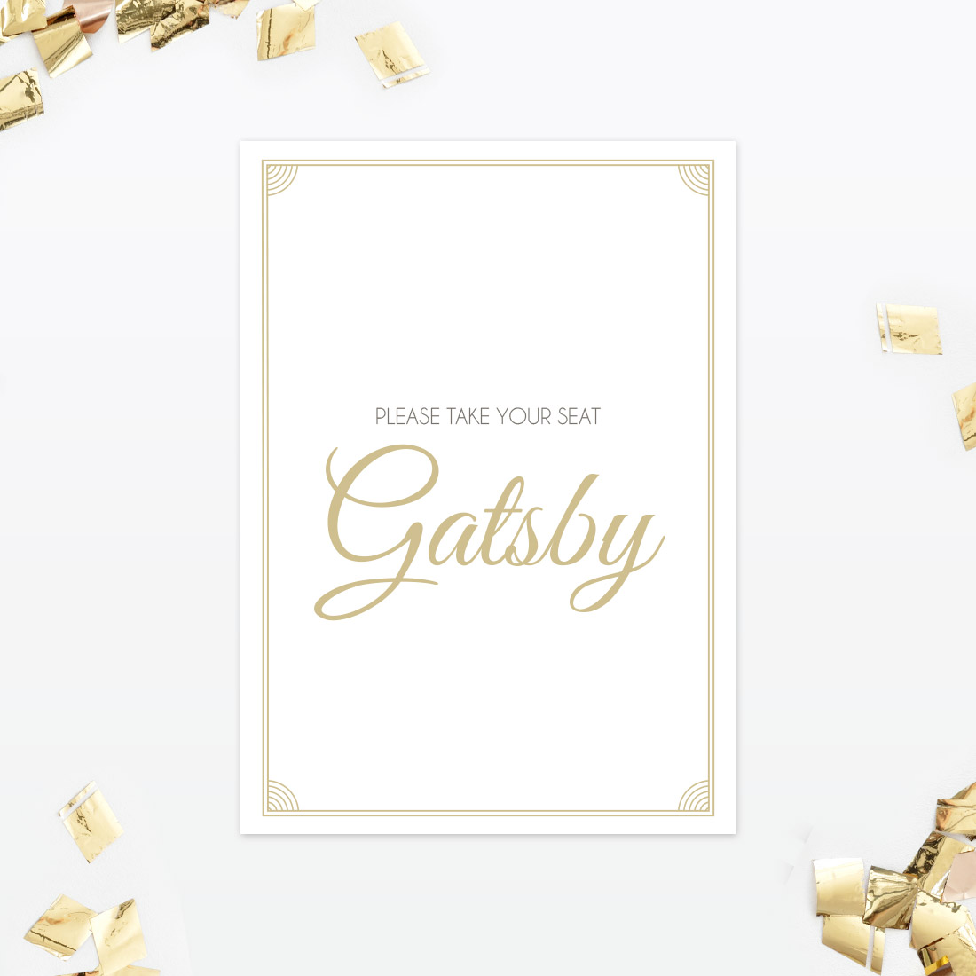 Hollywood Glamour Table Number - Wedding Stationery Hollywood Glamour Table Number