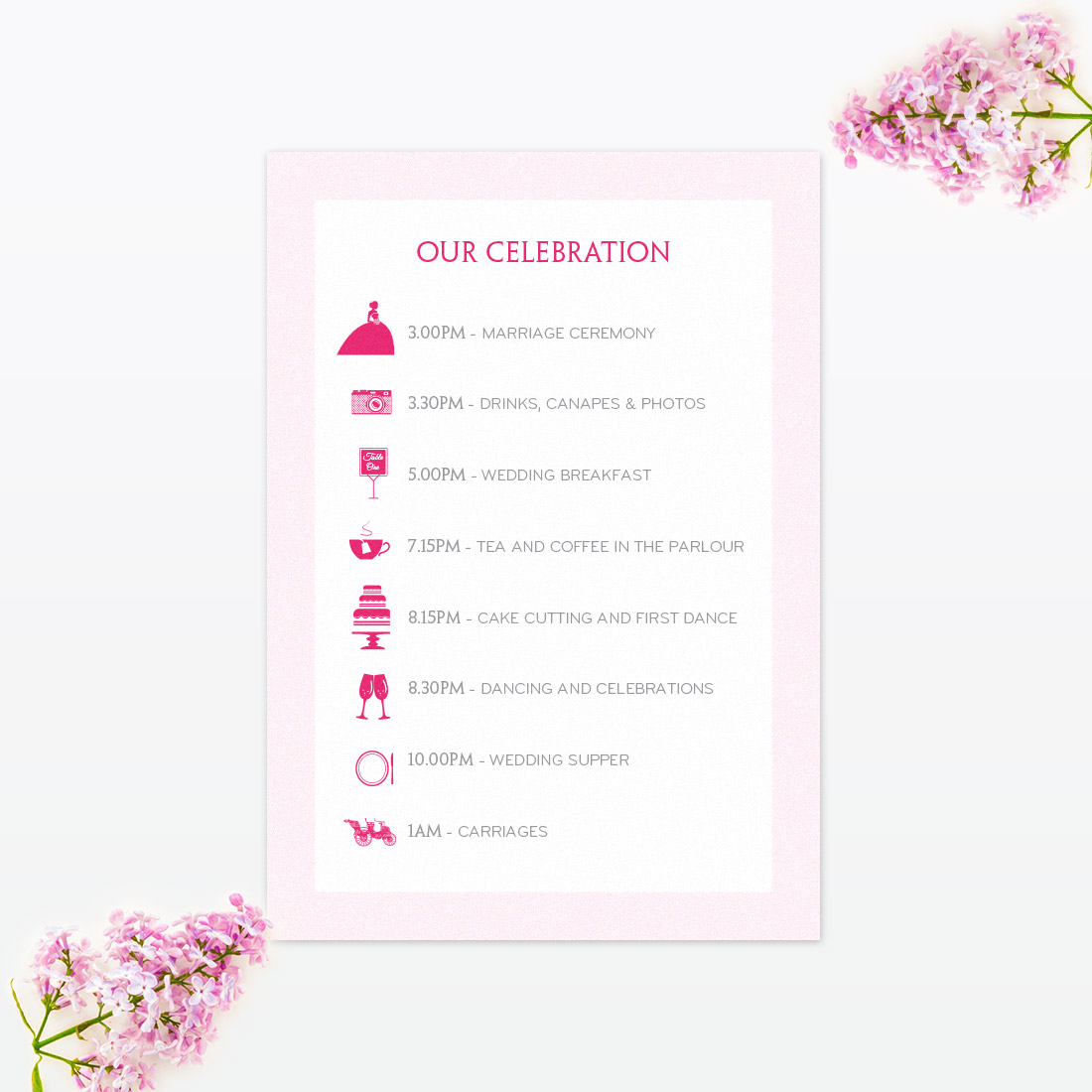 Royal Elegance Order of the Day - Wedding Stationery Royal Elegance Order of the Day - Image 2