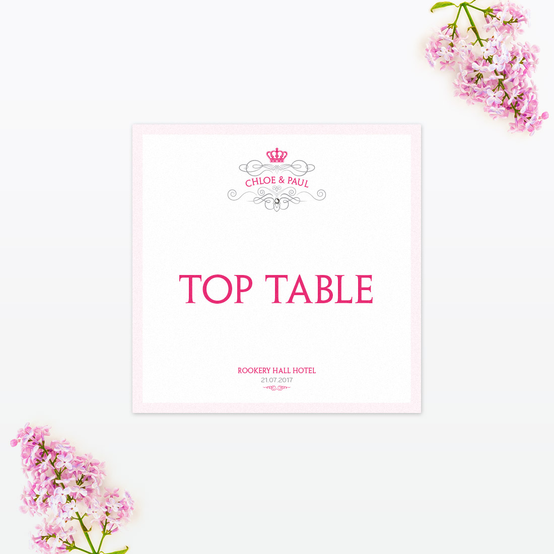 Royal Elegance Table Number - Wedding Stationery Royal Elegance Table Number