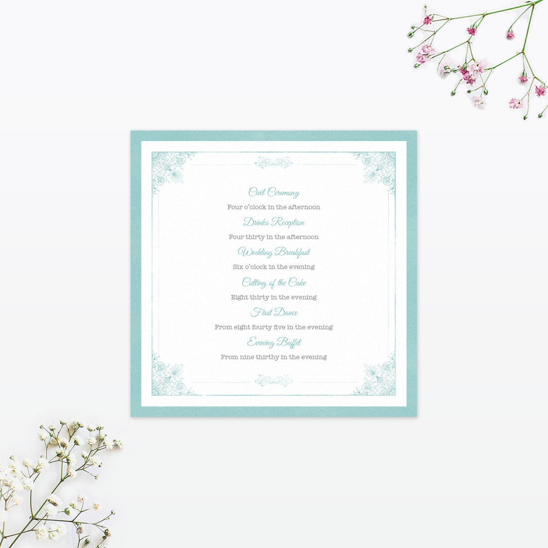 Vintage Chic Order of the Day - Wedding Stationery Vintage Chic Order of the Day - Image 2