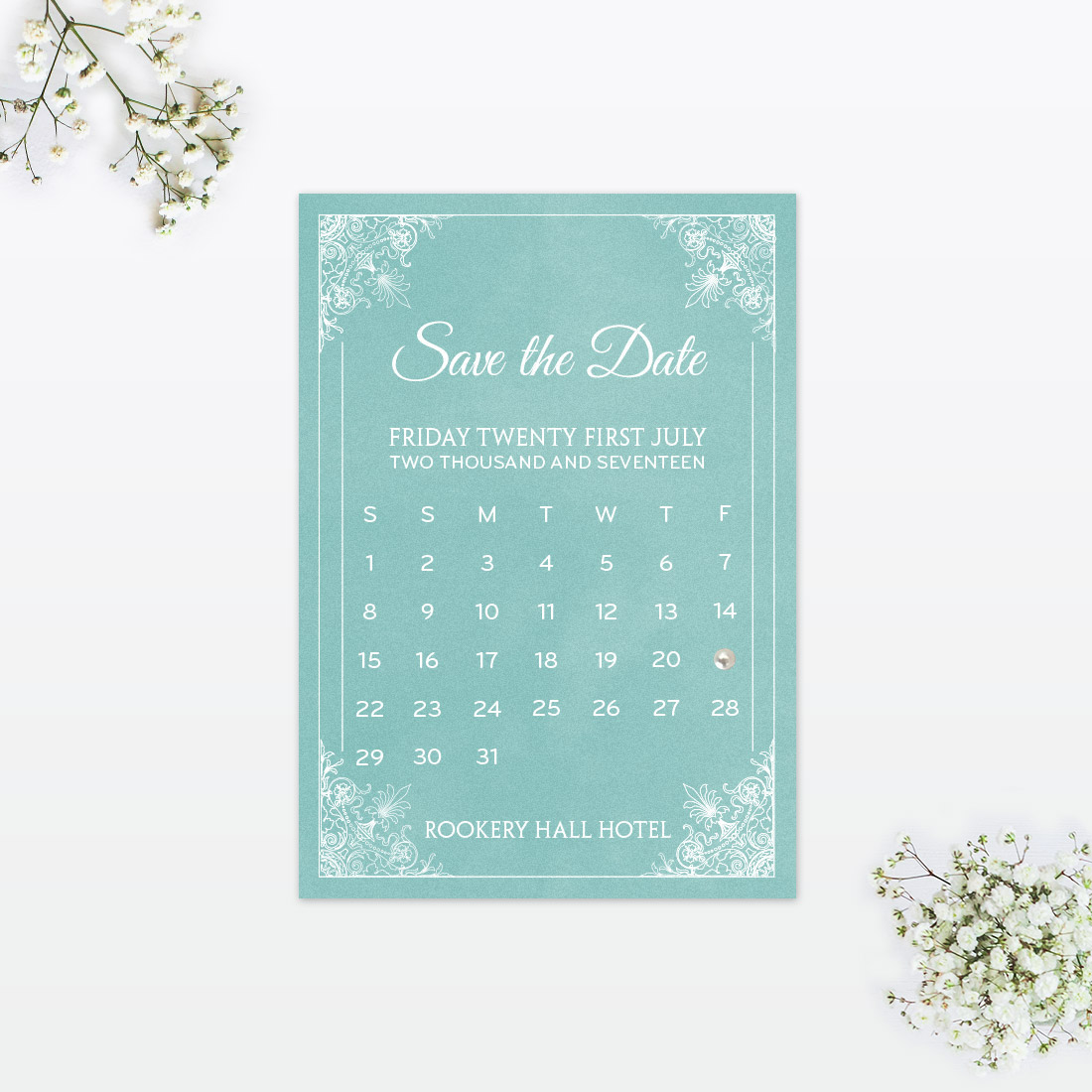 Vintage Chic Save the Date - Wedding Stationery Vintage Chic Save the Date