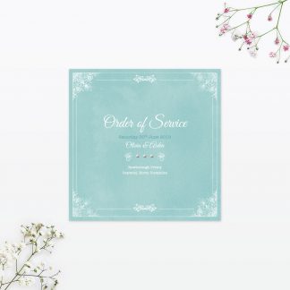Vintage Chic Order of Service - Wedding Stationery Vintage Chic Order of Service