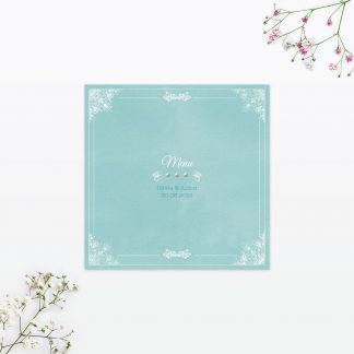 Vintage Chic Table Menu - Wedding Stationery Vintage Chic Table Menu