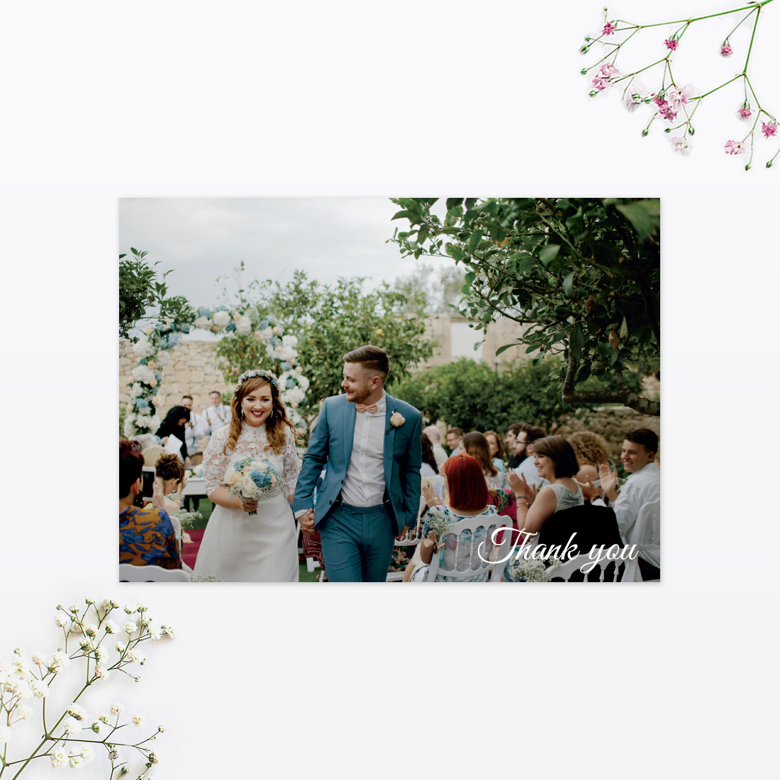 Vintage Chic Thank You Card - Wedding Stationery Vintage Chic Thank You Card