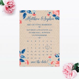 Vintage Floral Save the Date - Wedding Stationery Vintage Floral Save the Date