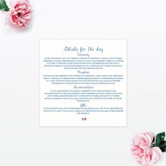 Vintage Floral Additional Information - Wedding Stationery Vintage Floral Additional Information