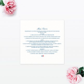 Vintage Floral Invitation Menu - Wedding Stationery Vintage Floral Invitation Menu