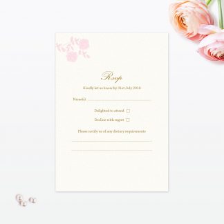 Vintage Rose RSVP - Wedding Stationery Vintage Rose RSVP