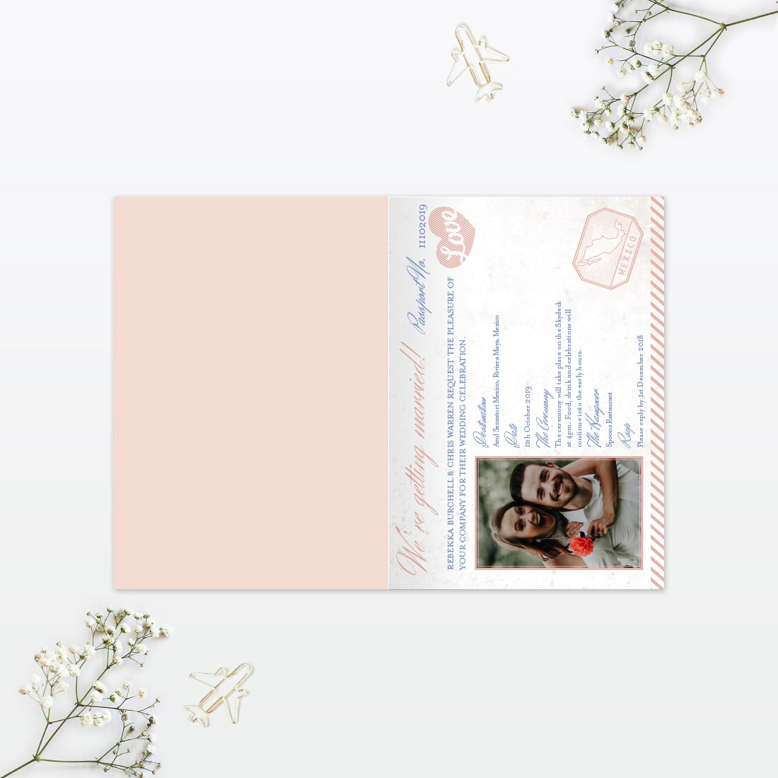 Destination Wedding Invitation - Wedding Stationery Destination Wedding Invitation - Image 6