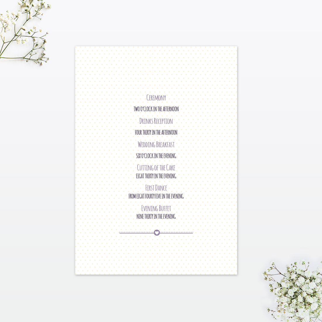 Country Bunting Order of the Day - Wedding Stationery Country Bunting Order of the Day - Image 2