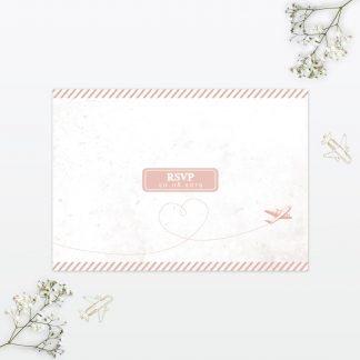 Wedding Postcard RSVP Destination Love Invited