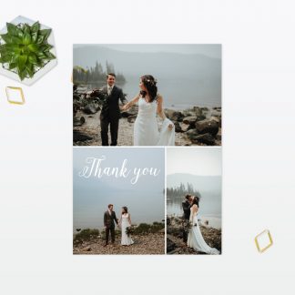 Wedding Thank You Card Geometric Love Invited