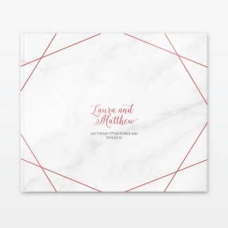 Wedding Photo Book Geometric Love Invited