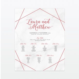 Wedding Table Plan Geometric Love Invited