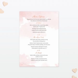 Sweetheart Invitation Menu - Wedding Stationery Wedding Invitation Menu Sweetheart Love Invited