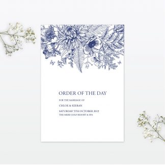 Beautiful Butterfly wedding order of the day Love Invited