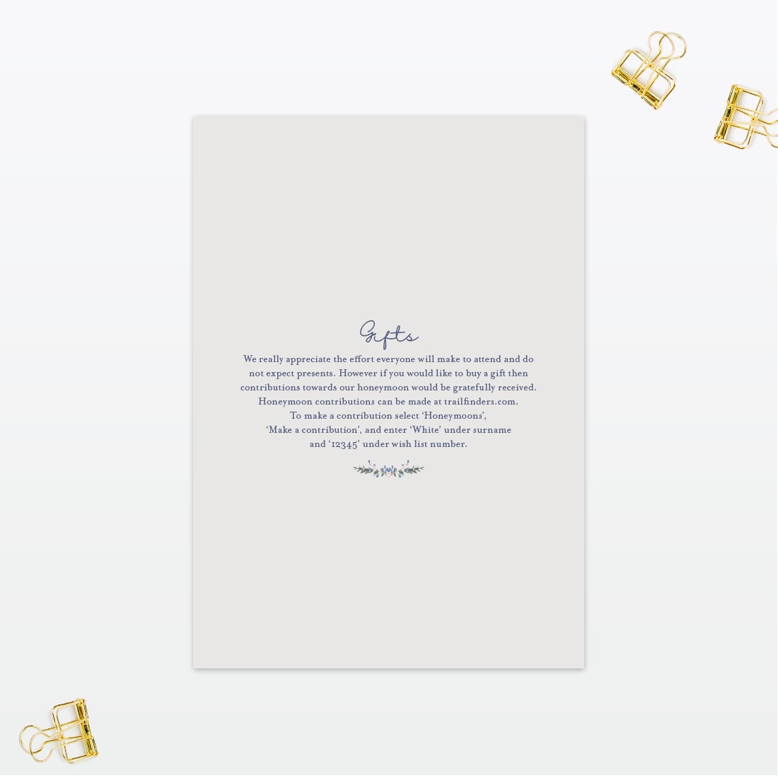 Botanical Wedding Invitation - Wedding Stationery Botanical Wedding Invitation - Image 2