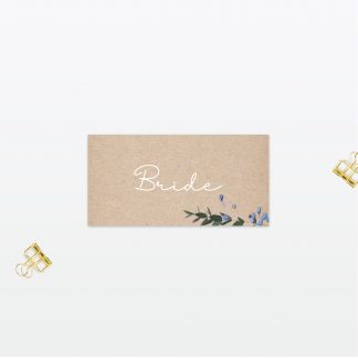 Botanical Wedding Place Card Love Invited