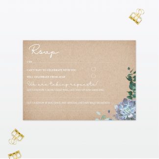 Botanical Wedding Postcard RSVP Love Invited